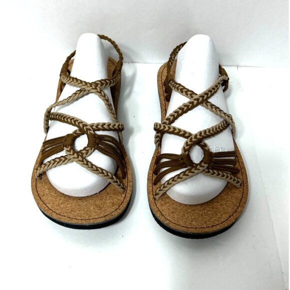 Bokyna Freedom Comfort Sandal Coffee Brown Cork Sole Sz EU 39/US 8 NWOT - Picture 4 of 8